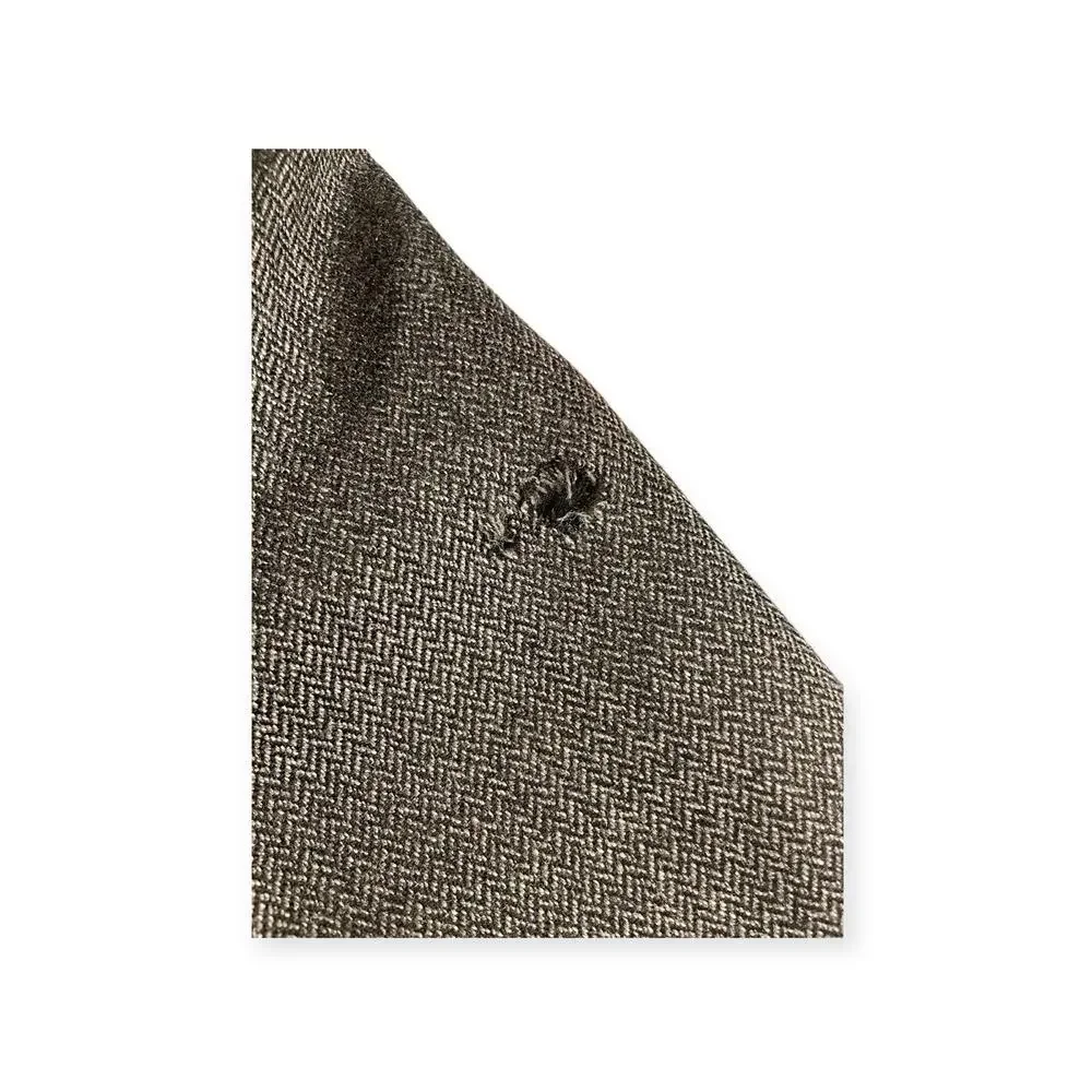 Jean Paul‎ Germain Gray Wool Tweed Herringbone Blazer 42 Regular Two-Button